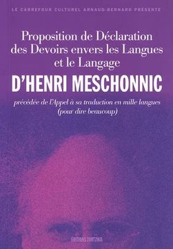 portada Proposition de Déclaration des Devoirs Envers les Langues et le Langage