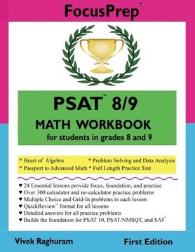 portada PSAT 8/9 MATH Workbook: for students in grades 8 and 9. (Focusprep) (in English)