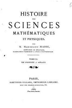 portada Histoire des sciences mathématiques et physiques (en Inglés)