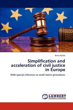 portada simplification and acceleration of civil justice in europe (en Inglés)