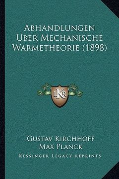 portada Abhandlungen Uber Mechanische Warmetheorie (1898) (in German)