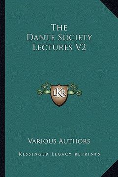 portada the dante society lectures v2 (en Inglés)