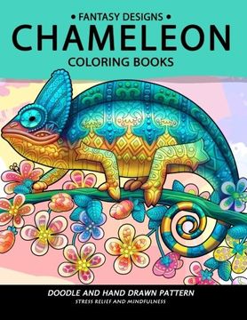 portada Chameleon Coloring Book: Stress-relief Coloring Book For Grown-ups