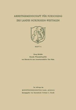 portada Deutsche Wissenschaftspolitik Von Bismarck Bis Zum Atomwissenschaftler Otto Hahn (en Alemán)