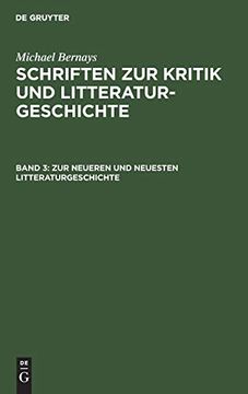 portada Zur Neueren und Neuesten Litteraturgeschichte (in German)