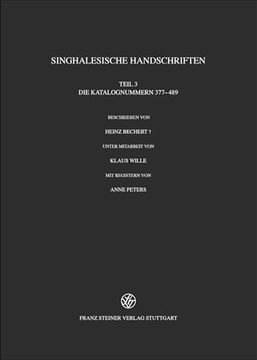 portada Singhalesische Handschriften: Teil 3: Die Katalognummern 377-489 (en Alemán)