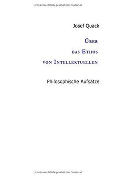 portada Über das Ethos von Intellektuellen: Philosophische Aufsätze (en Alemán)