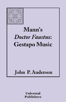 portada mann's doctor faustus: gestapo music (en Inglés)