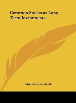 portada common stocks as long term investments (en Inglés)