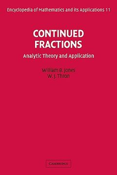 portada Continued Fractions: Analytic Theory and Applications (Encyclopedia of Mathematics and its Applications) 