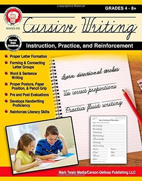 portada Cursive Writing: Instruction, Practice, and Reinforcement, Grades 4 - 9 (in English)