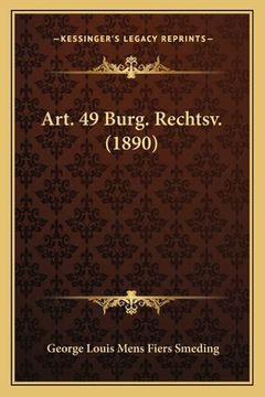 portada Art. 49 Burg. Rechtsv. (1890)