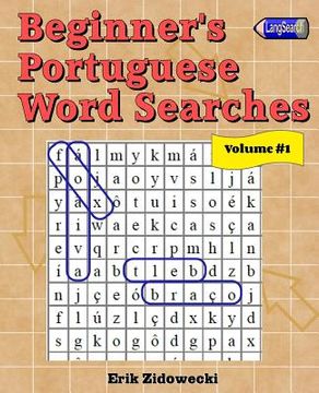 portada Beginner's Portuguese Word Searches - Volume 1 (en Portugués)
