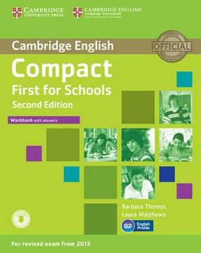 portada Compact First for Schools Workbook With Answers With Audio (en Inglés)