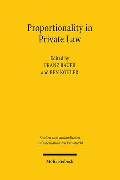 portada Proportionality in Private Law (en Inglés)