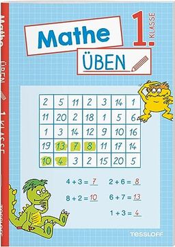 portada Mathe Üben 1. Klasse: Zahlen und Mengen Erkennen, Zahlenquadrate Ausfüllen, Sachaufgaben Lösen (en Alemán)
