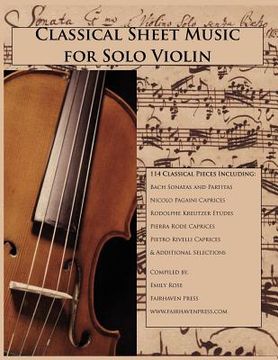 portada classical sheet music for solo violin (en Inglés)