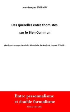 portada Des Querelles Entre Thomistes Sur Le Bien Commun (in French)