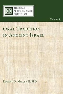 portada oral tradition in ancient israel (en Inglés)