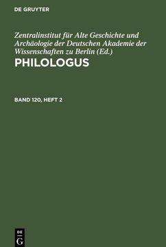 portada Philologus, Band 120, Heft 2, Philologus Band 120, Heft 2 (in German)