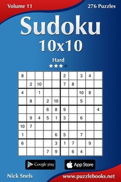 portada Sudoku 10x10 - Hard - Volume 11 - 276 Puzzles (en Inglés)