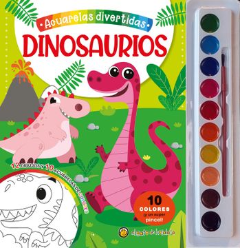 portada Acuarelas Divertidas: Dinosaurios