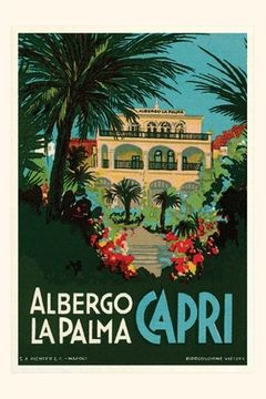 portada Vintage Journal Capri Italy Travel Poster (en Inglés)