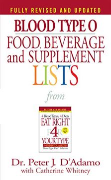 portada Blood Type o Food, Beverage and Supplement Lists (en Inglés)