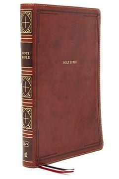 portada Kjv, Thinline Bible, Giant Print, Leathersoft, Brown, red Letter, Comfort Print: Holy Bible, King James Version (en Inglés)