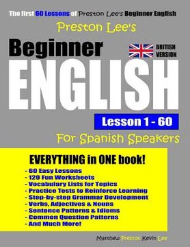 portada Preston Lee's Beginner English Lesson 1 - 60 For Spanish Speakers (British Version) (en Inglés)
