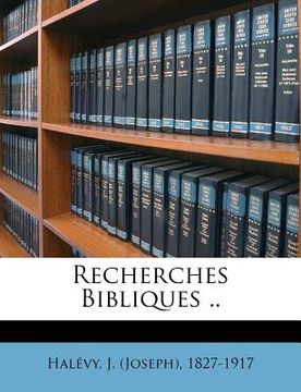 portada Recherches Bibliques .. (en Francés)