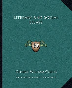 portada literary and social essays (en Inglés)