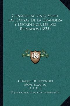 portada Consideraciones Sobre las Causas de la Grandeza y Decadencia de los Romanos (1835) (in Spanish)