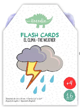 portada Flash Card El Clima (en Español-Inglés)