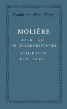 portada La Critique de L'école des Femmes (Cambridge Plain Texts) (en Francés)