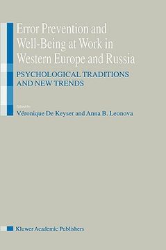 portada error prevention and well-being at work in western europe and russia: psychological traditions and new trends