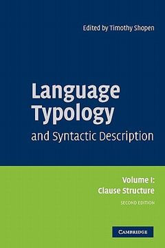 portada Language Typology and Syntactic Description: Volume 1, Clause Structure 2nd Edition Paperback: Clause Structure v. 1 (Vol1) (en Inglés)