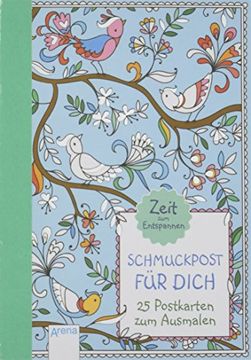 portada Schmuckpost für Dich: 25 Postkarten zum Ausmalen. Zeit zum Entspannen (en Alemán)