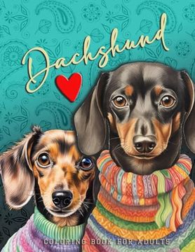 portada Dachshund Coloring Book for Adults (en Inglés)