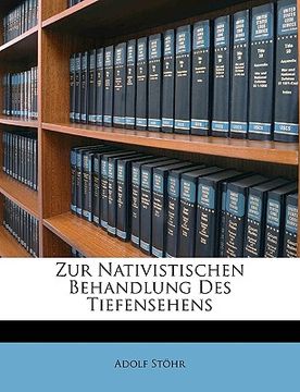 portada Zur Nativistischen Behandlung Des Tiefensehens (en Alemán)