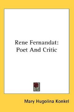 portada rene fernandat: poet and critic (en Inglés)