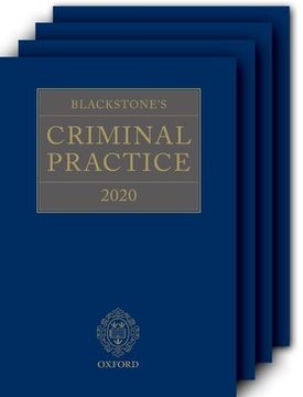 portada Blackstone'S Criminal Practice 2020 (Book and all Supplements) (en Inglés)
