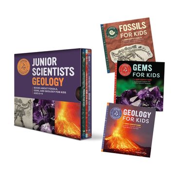 portada Junior Scientists Geology box set: Books About Fossils, Gems, and Geology for Kids Ages 6-9 (en Inglés)