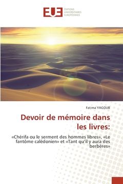 portada Devoir de mémoire dans les livres (en Francés)