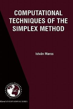 portada computational techniques of the simplex method (en Inglés)