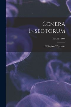 portada Genera Insectorum; fasc.93 (1909) (en Inglés)