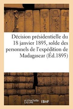 portada Décision Présidentielle du 18 Janvier 1895, Portant Fixation des Tarifs de Solde (Sciences Sociales) 