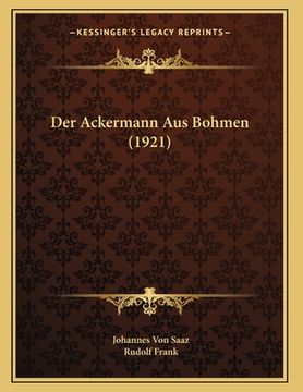 portada Der Ackermann Aus Bohmen (1921) (in German)