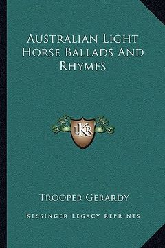 portada australian light horse ballads and rhymes (en Inglés)