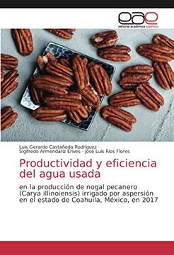 portada Productividad y Eficiencia del Agua Usada: En la Producción de Nogal Pecanero (Carya Illinoiensis) Irrigado por Aspersión en el Estado de Coahuila, México, en 2017